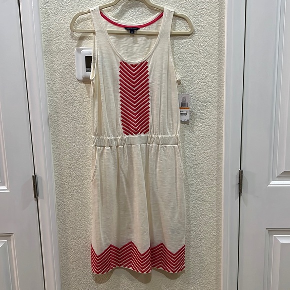 Tommy Hilfiger Dresses & Skirts - NWT. Tommy Hilfiger Sedona Sunset Cream Sleeveless Dress with Coral Embroidery
